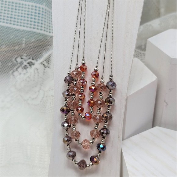 New York & Co 3 Strand Beaded Necklace NWT - Picture 6 of 10